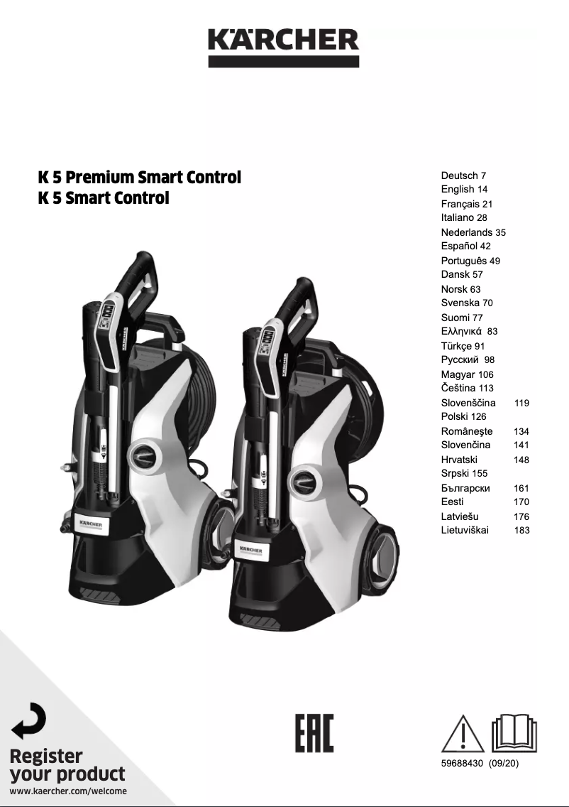 Page n°1 - Manuel utilisateur Kärcher K5 Premium Smart Control Home