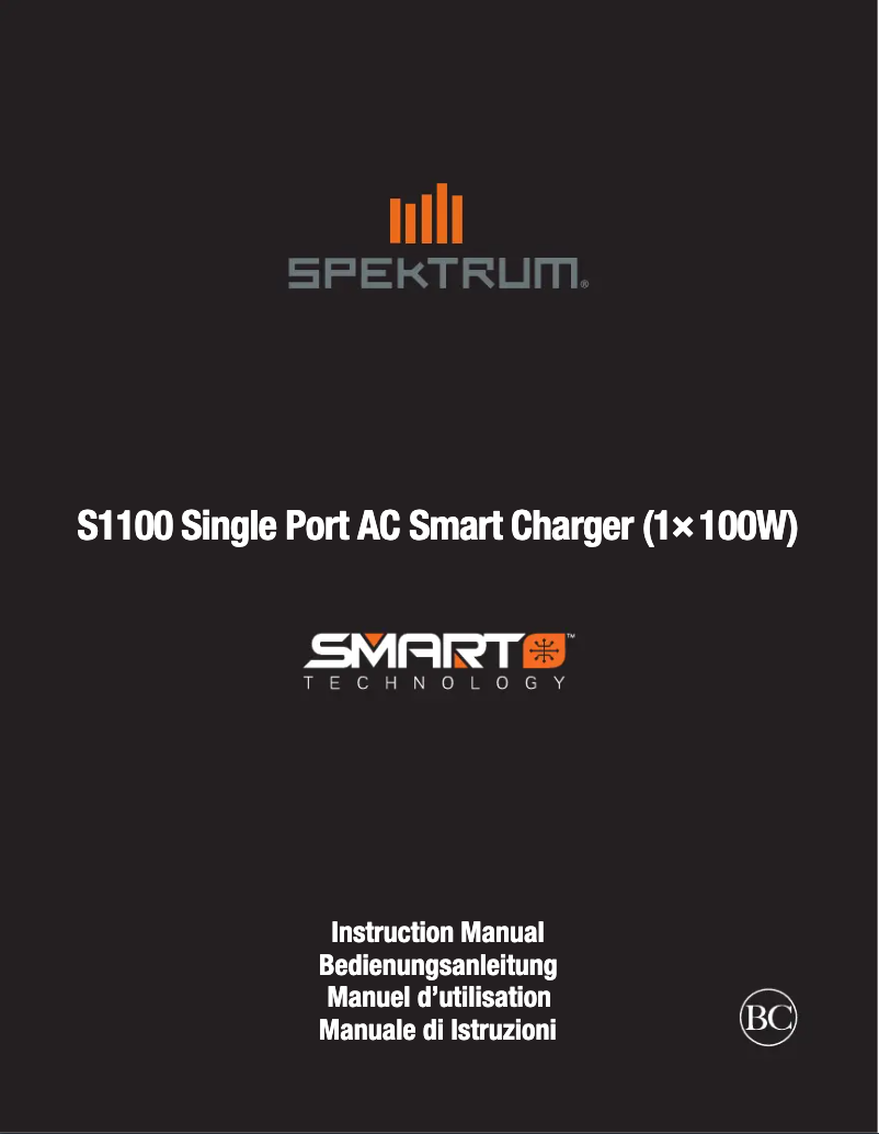Page 1 de la notice Manuel utilisateur Spektrum S1100