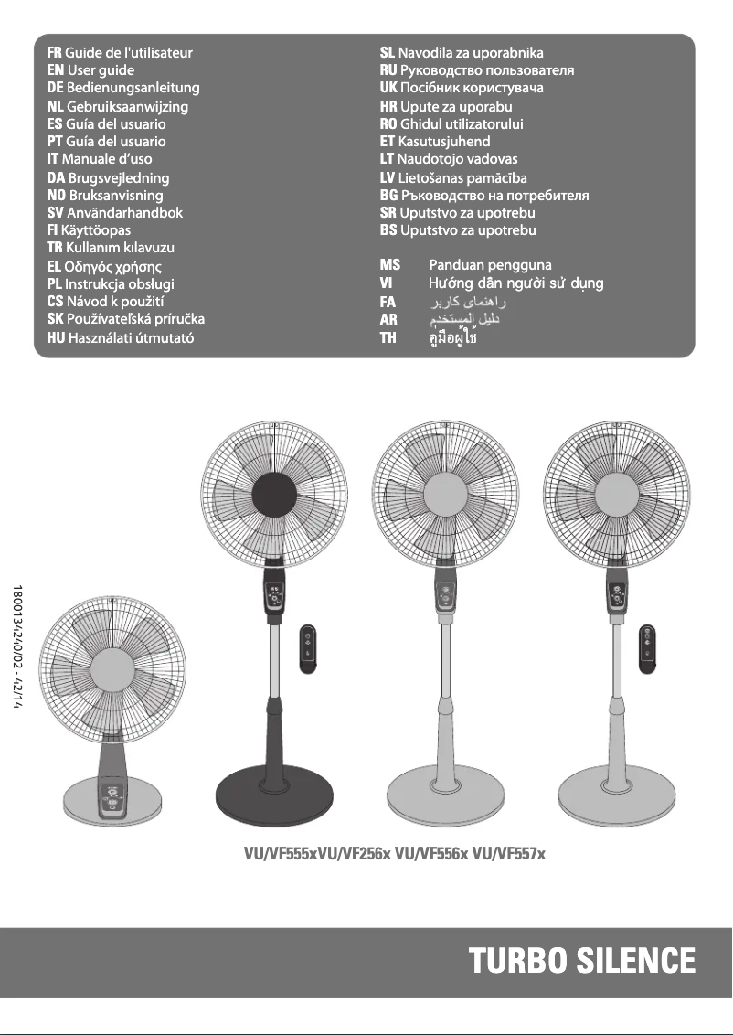 Page 1 de la notice Manuel utilisateur Tefal Turbo Silence VF5550
