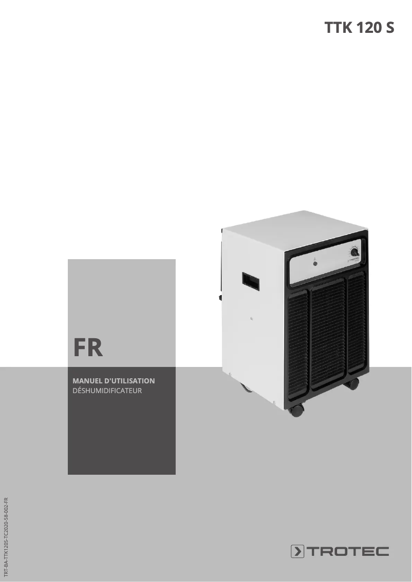 Page n°1 - Manuel utilisateur Trotec TTK 120 S