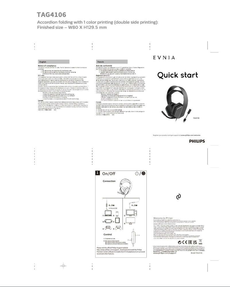 Página 1 del manual Manual de usuario Philips Evnia TAG4106