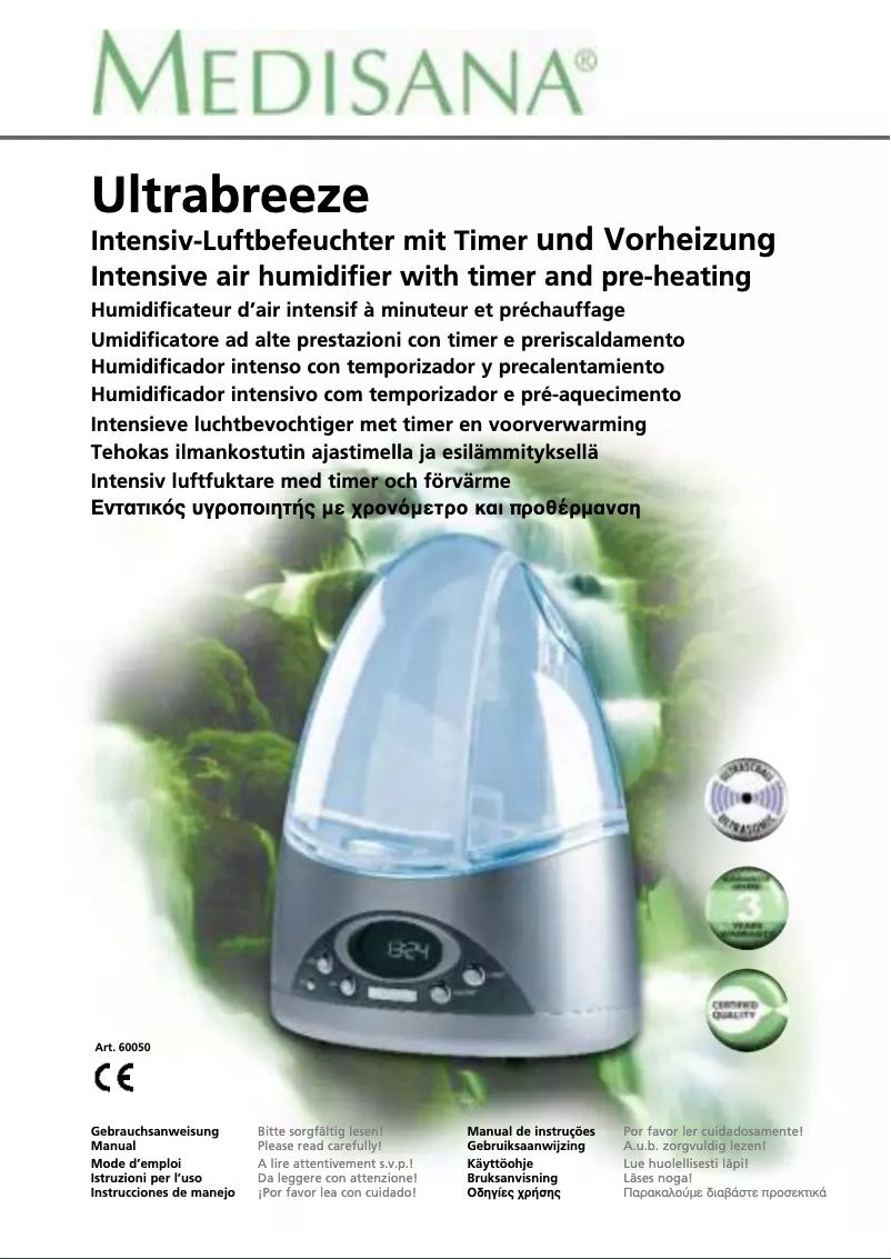 Page n°1 - Manuel utilisateur Medisana Ultrabreeze