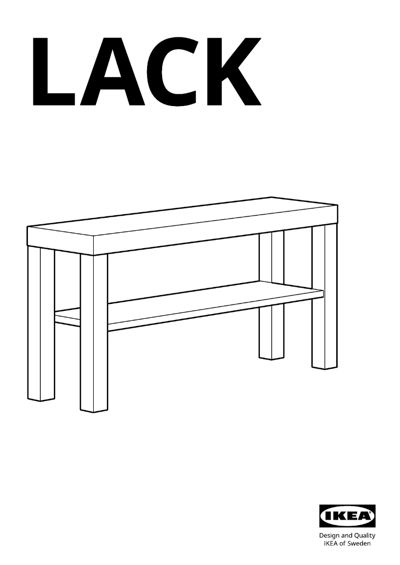 Page 1 de la notice Manuel utilisateur Ikea LACK 902.432.97