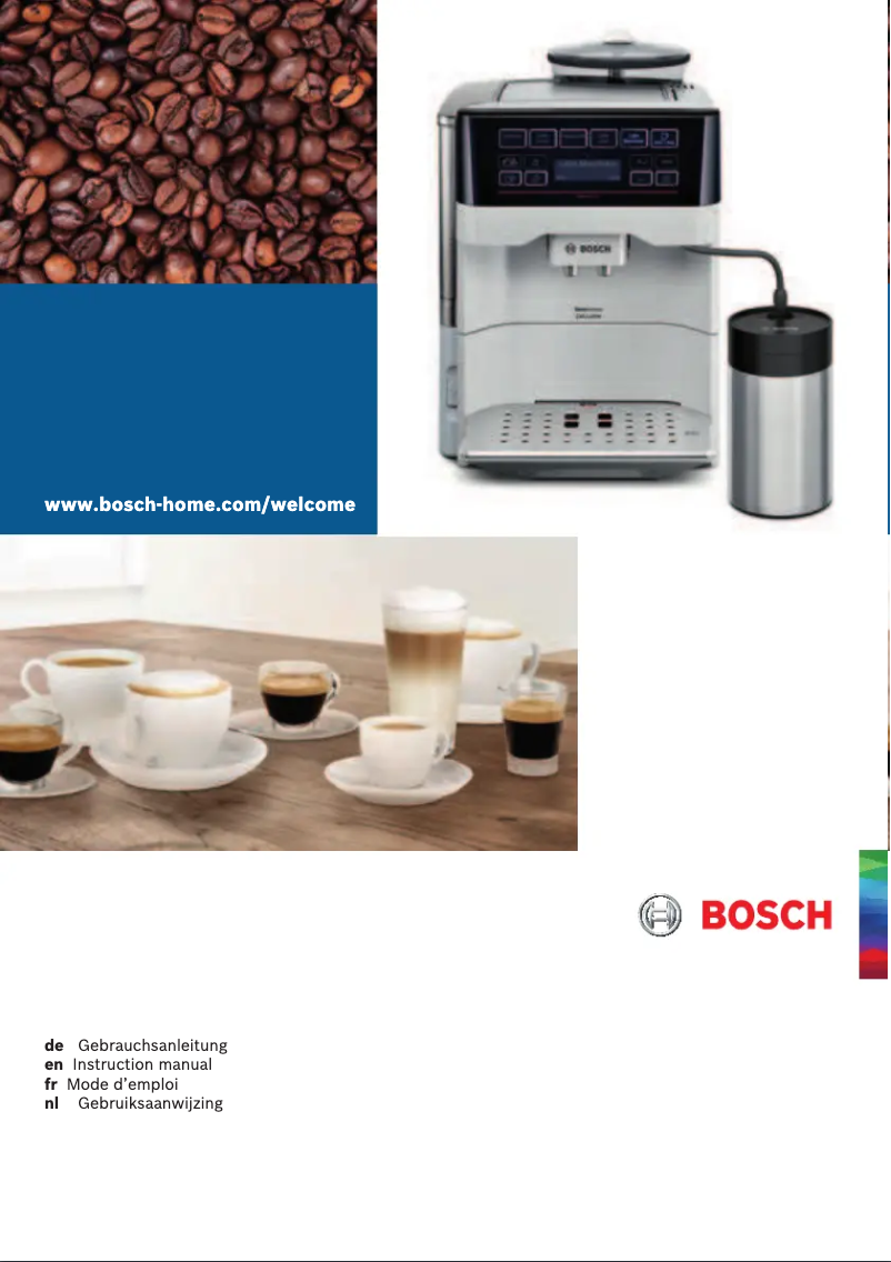 Page n°1 - Manuel utilisateur Bosch VeroAroma Exclusiv TES603F1DE