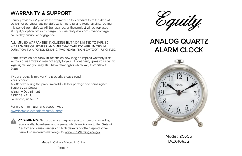 Página 1 del manual Manual de usuario La Crosse Technology 25655