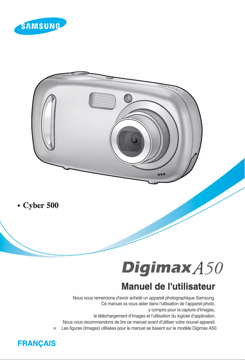Page 1 de la notice Manuel utilisateur Samsung Digimax A50