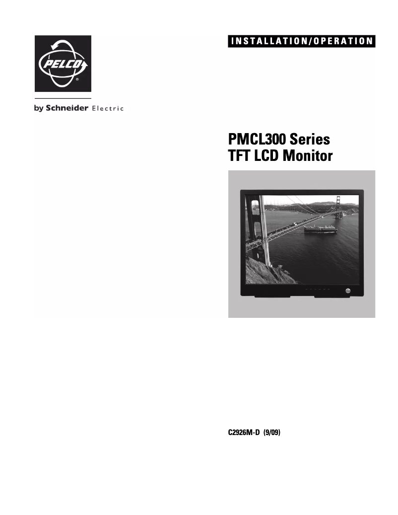Page n°1 - Manuel utilisateur Pelco PMCL319A