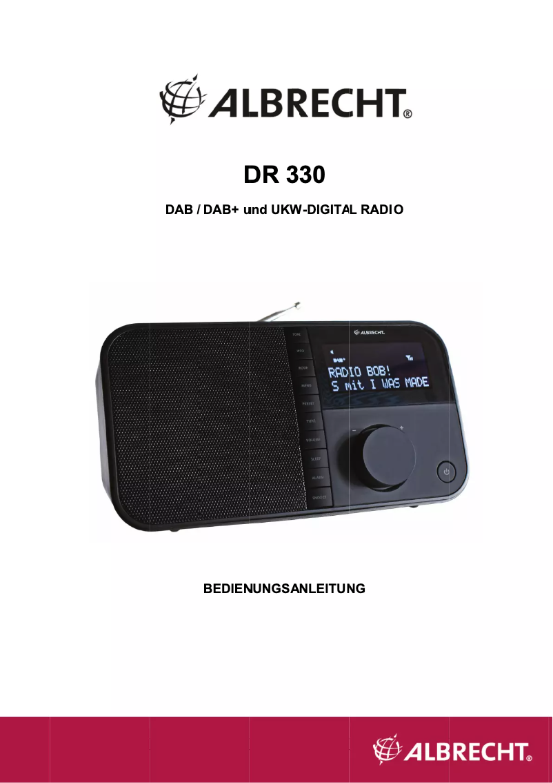 Image de la première page du manuel de l'appareil DR-330