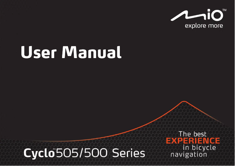 Page 1 de la notice Manuel utilisateur Mio Cyclo 500 WEU