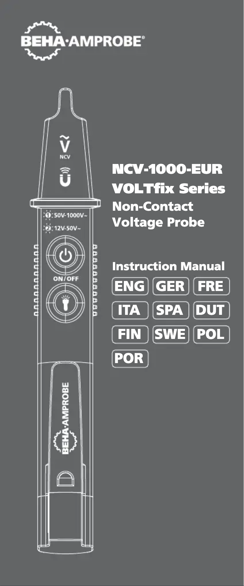 Page n°1 - Manuel utilisateur Beha-Amprobe NCV-1020-EUR
