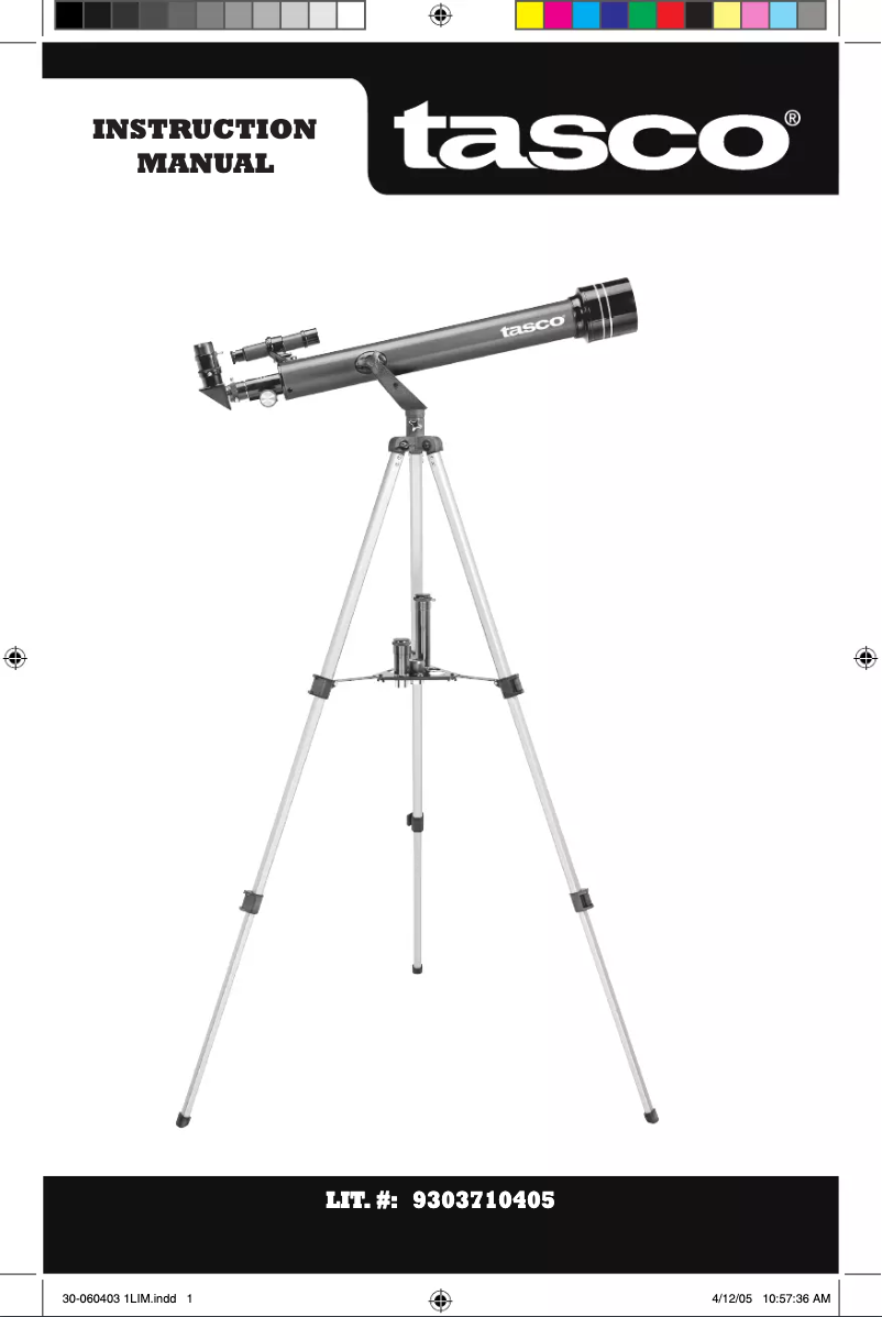 Page n°1 - Manuel utilisateur Tasco Novice