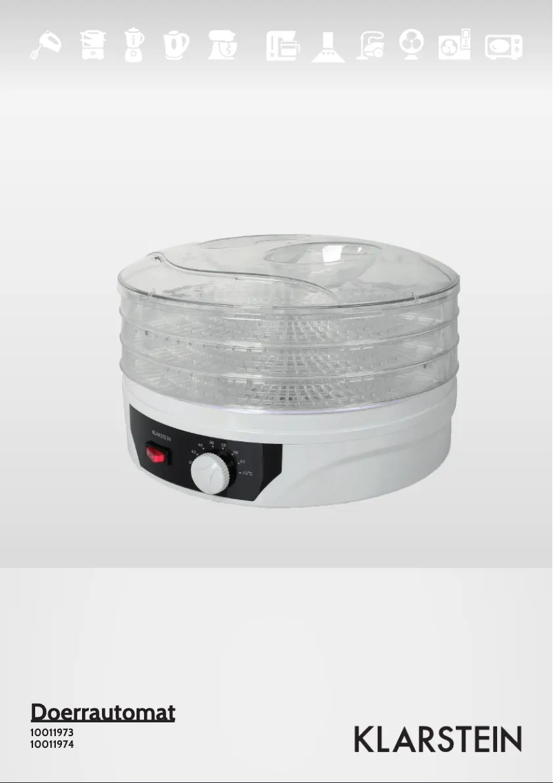 Page 1 de la notice Manuel utilisateur Klarstein Sunfruit 10011973