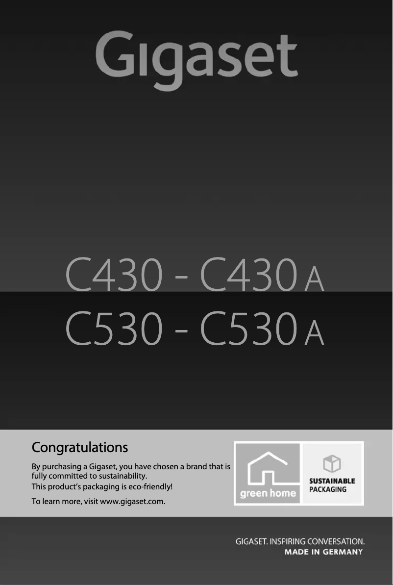 Página 1 del manual Manual de usuario Siemens Gigaset C430