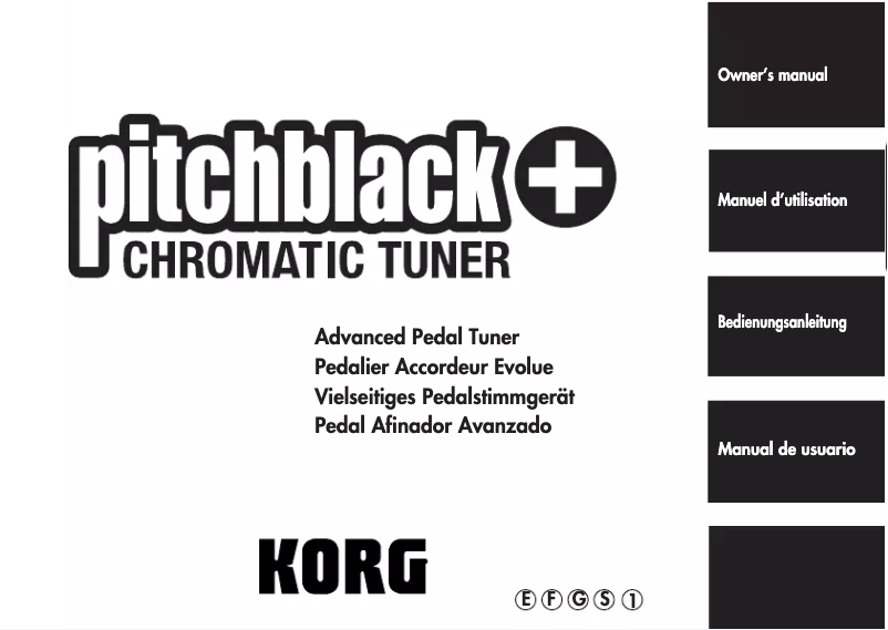 Page n°1 - Manuel utilisateur Korg Pitchblack+