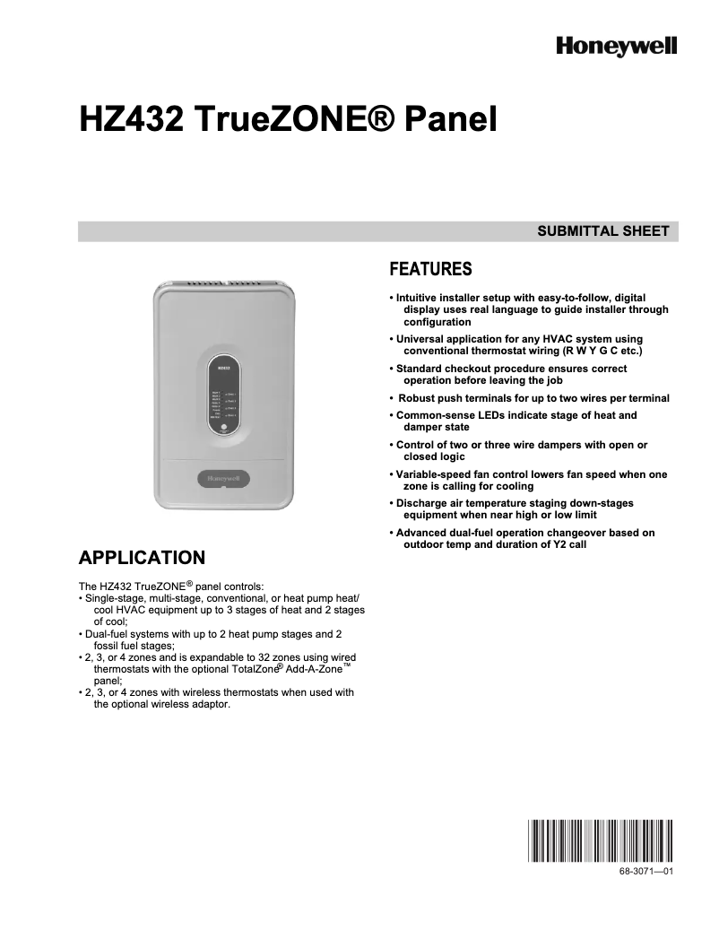 Image de la première page du manuel de l'appareil TrueZONE HZ432