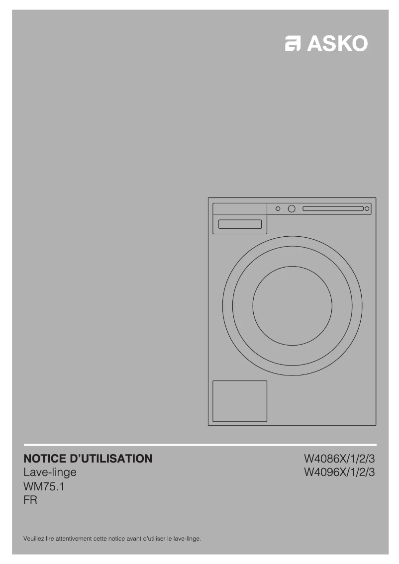 Image de la première page du manuel de l'appareil W4086C