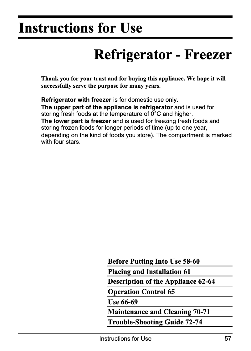 Page n°1 - Manuel utilisateur Smeg CR321A