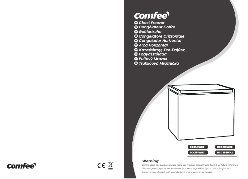 Page n°1 - Manuel utilisateur Comfee RCC270WH2
