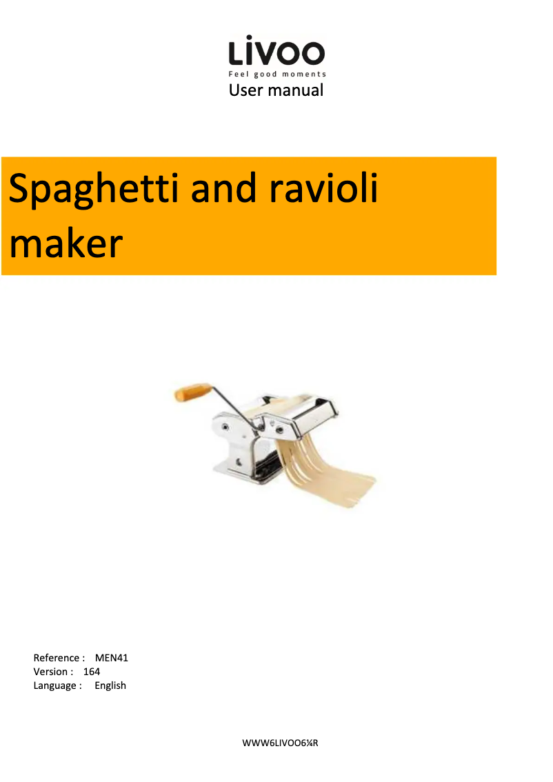 Page 1 de la notice Manuel utilisateur Livoo MEN41