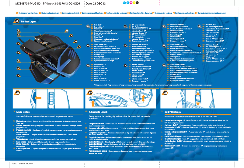 Page n°1 - Manuel utilisateur Mad Catz R.A.T. TE