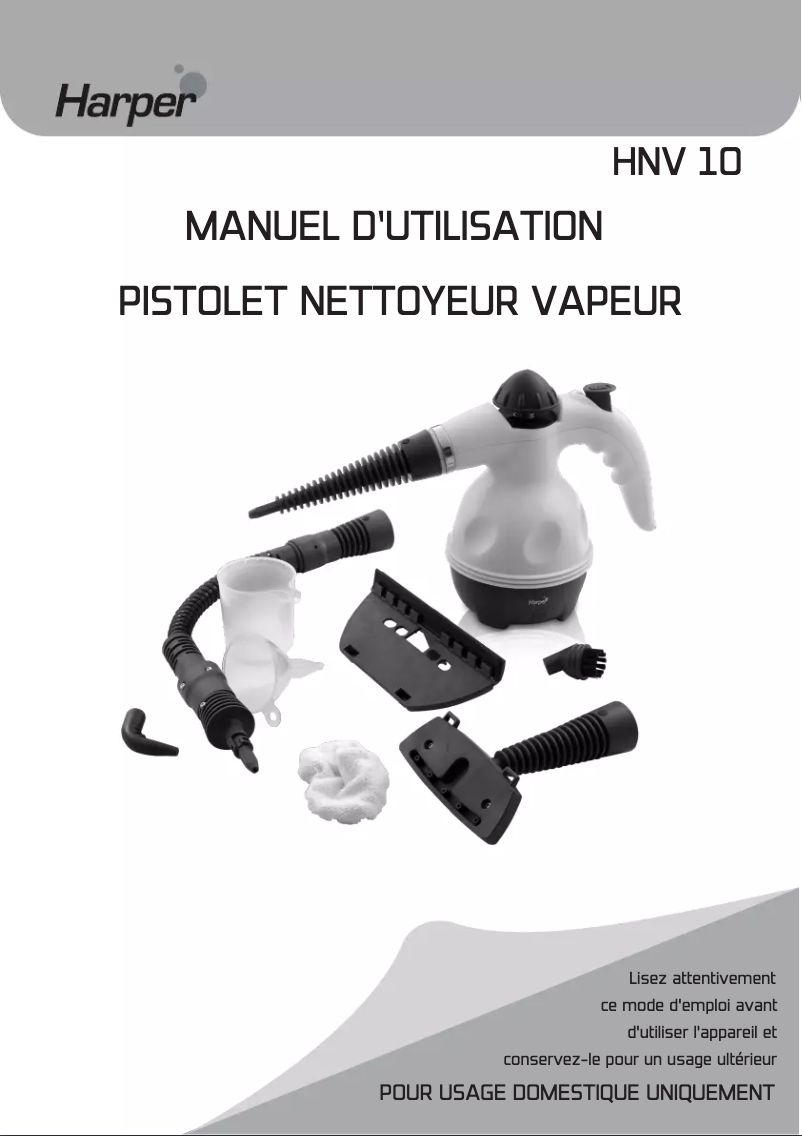 Page 1 de la notice Manuel utilisateur Harper HNV10