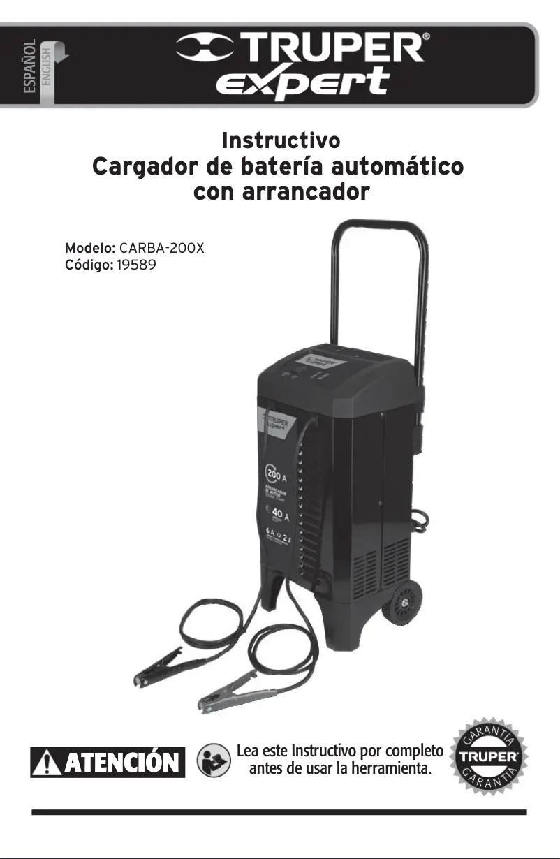 Page 1 de la notice Manuel utilisateur Truper CARBA-200X