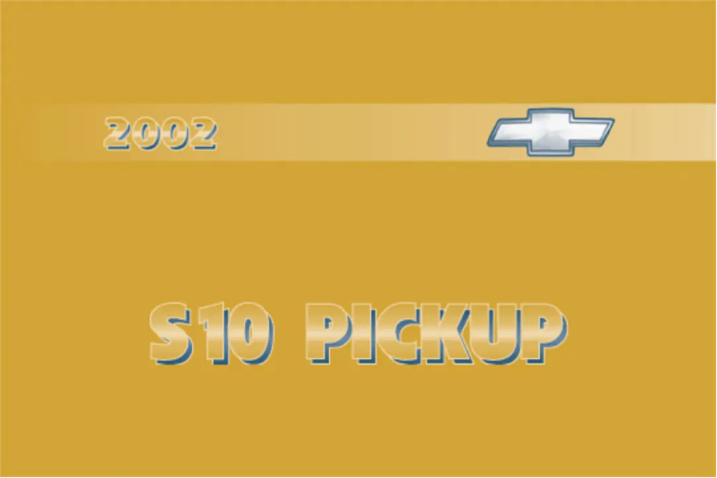Page 1 de la notice Manuel utilisateur Chevrolet S10 (1999)