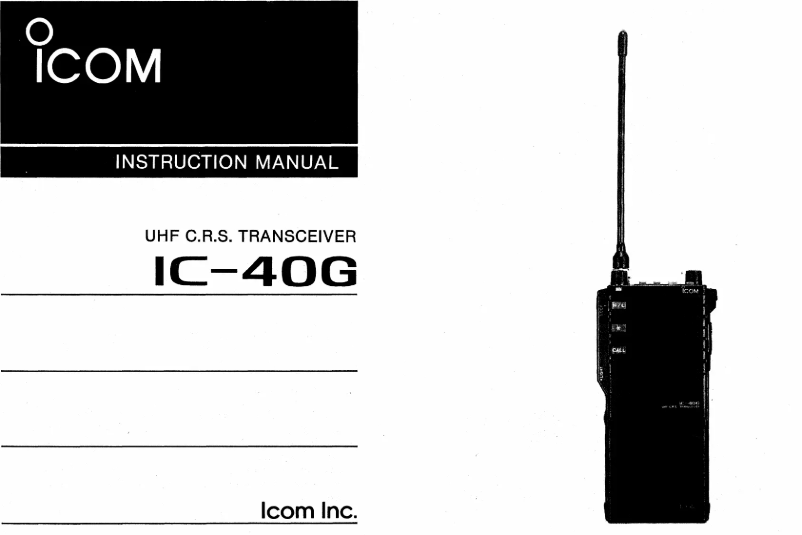 Page 1 de la notice Manuel utilisateur ICOM IC-40G
