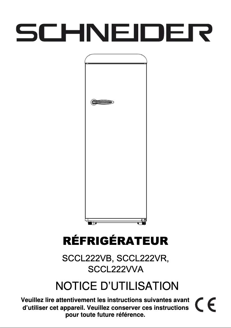 Page 1 de la notice Mode d'emploi Schneider SCCL222VB