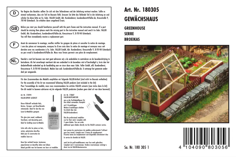 Page n°1 - Manuel utilisateur Faller 180305