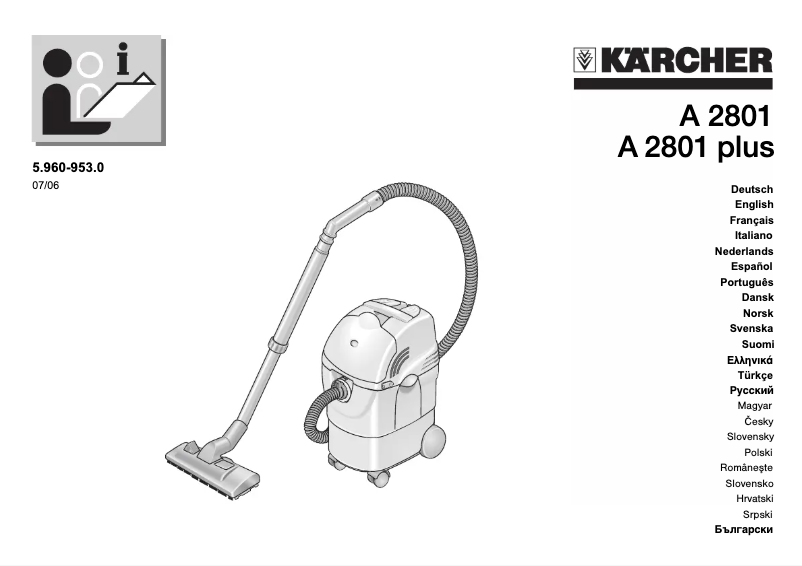 Page n°1 - Manuel utilisateur Kärcher A 2801