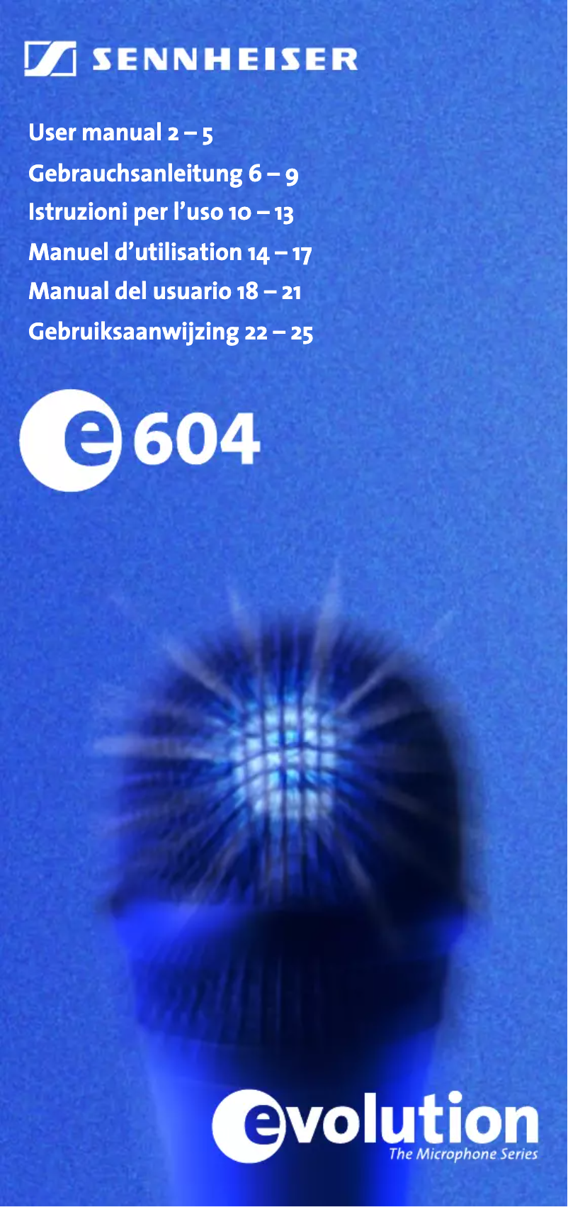Image de la première page du manuel de l'appareil Evolution E604