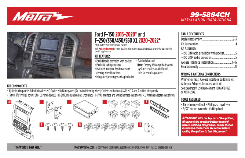 Página 1 del manual Manual de usuario AXESS 99-5864CH