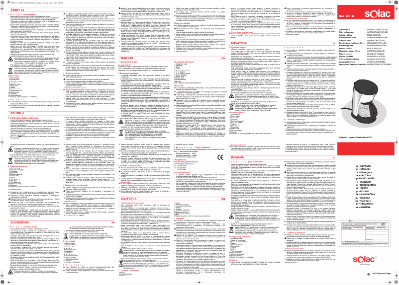 Page n°1 - Manuel utilisateur Solac CF4150