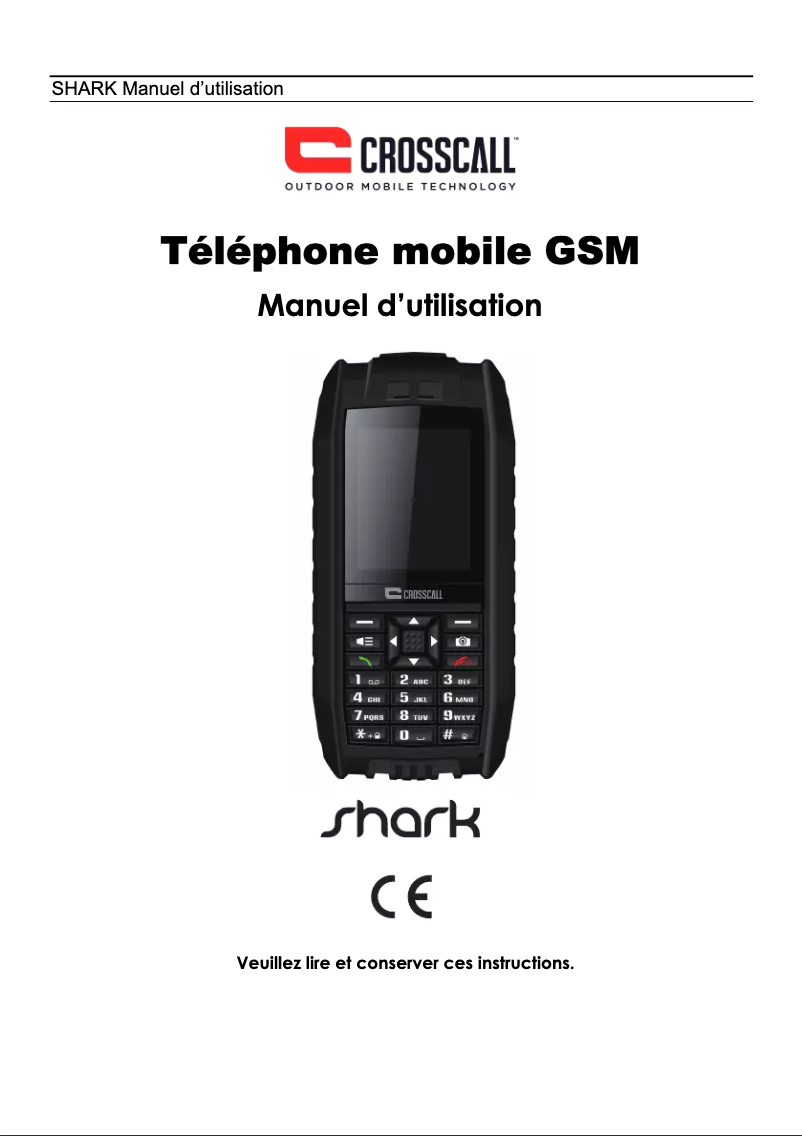 Page n°1 - Manuel utilisateur Crosscall Shark V2