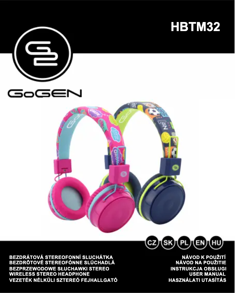 Page 1 of the manual User Manual GoGen HBTM32BL