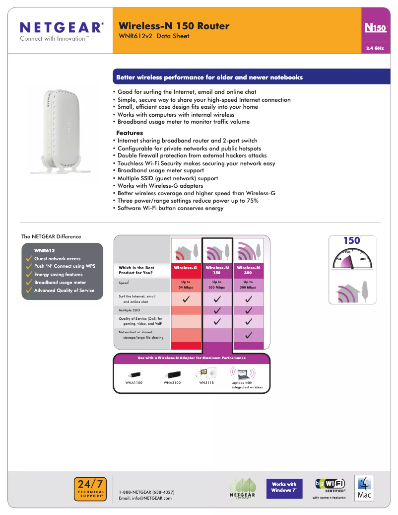 Image de la première page du manuel de l'appareil WNR612v2