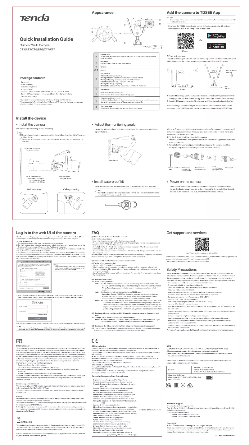 Page n°1 - Guide de démarrage rapide Tenda CT6 V2.0
