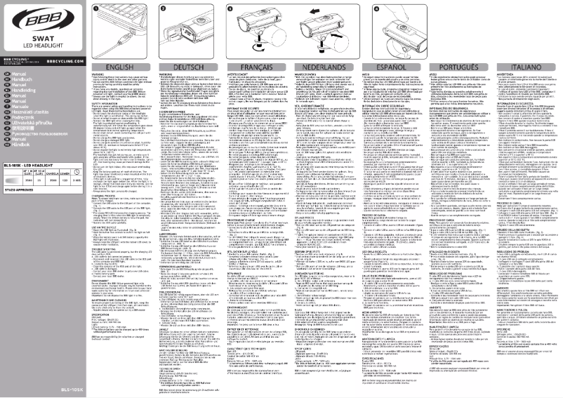 Page 1 de la notice Manuel utilisateur BBB Swat BLS-105K