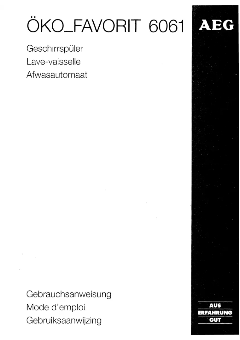 Page n°1 - Manuel utilisateur AEG-Electrolux Favorit 6061