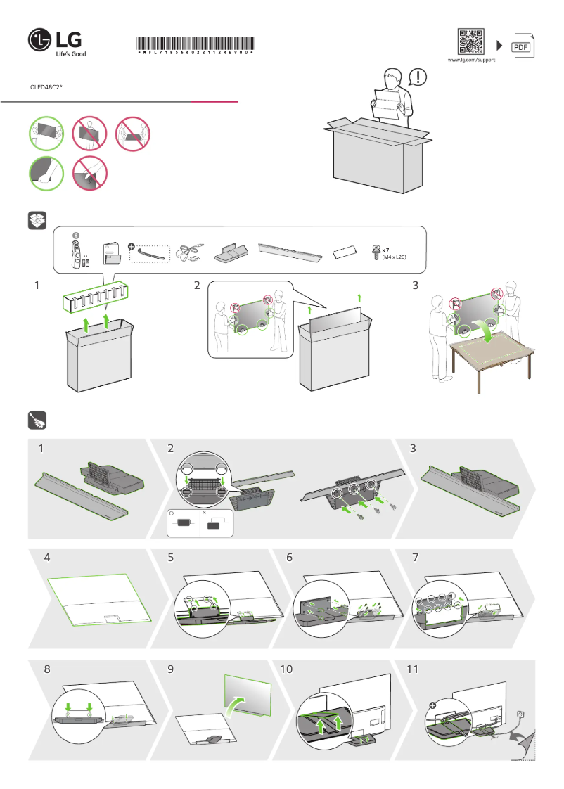 Página 1 del manual Guía de instalación LG OLED48C28LB