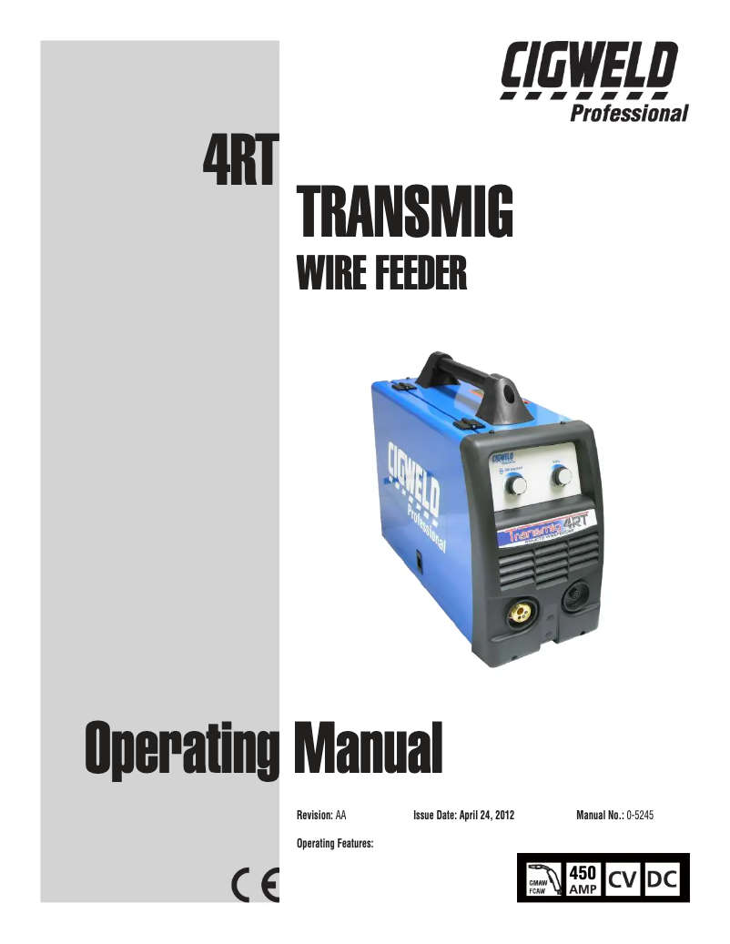 Page n°1 - Manuel utilisateur Cigweld Transmig 4RT