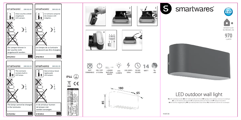 Page 1 de la notice Manuel utilisateur Smartwares 10.027.26