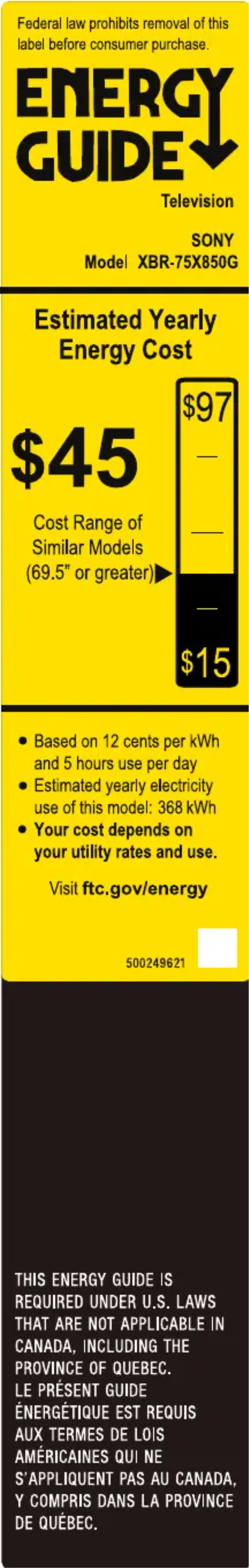 Image de la première page du manuel de l'appareil XBR75X850G/C