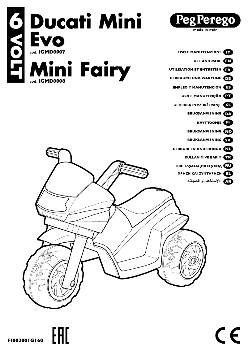 Page n°1 - Manuel utilisateur Peg Perego Mini Fairy