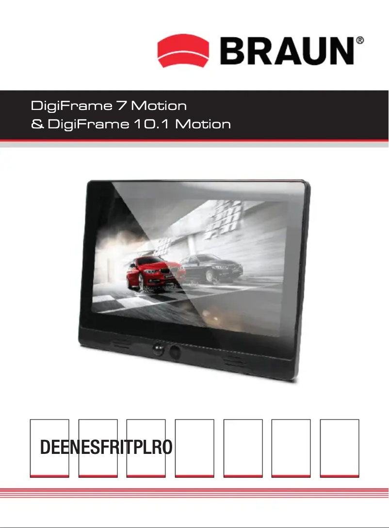 Image de la première page du manuel de l'appareil DigiFrame 7 Motion