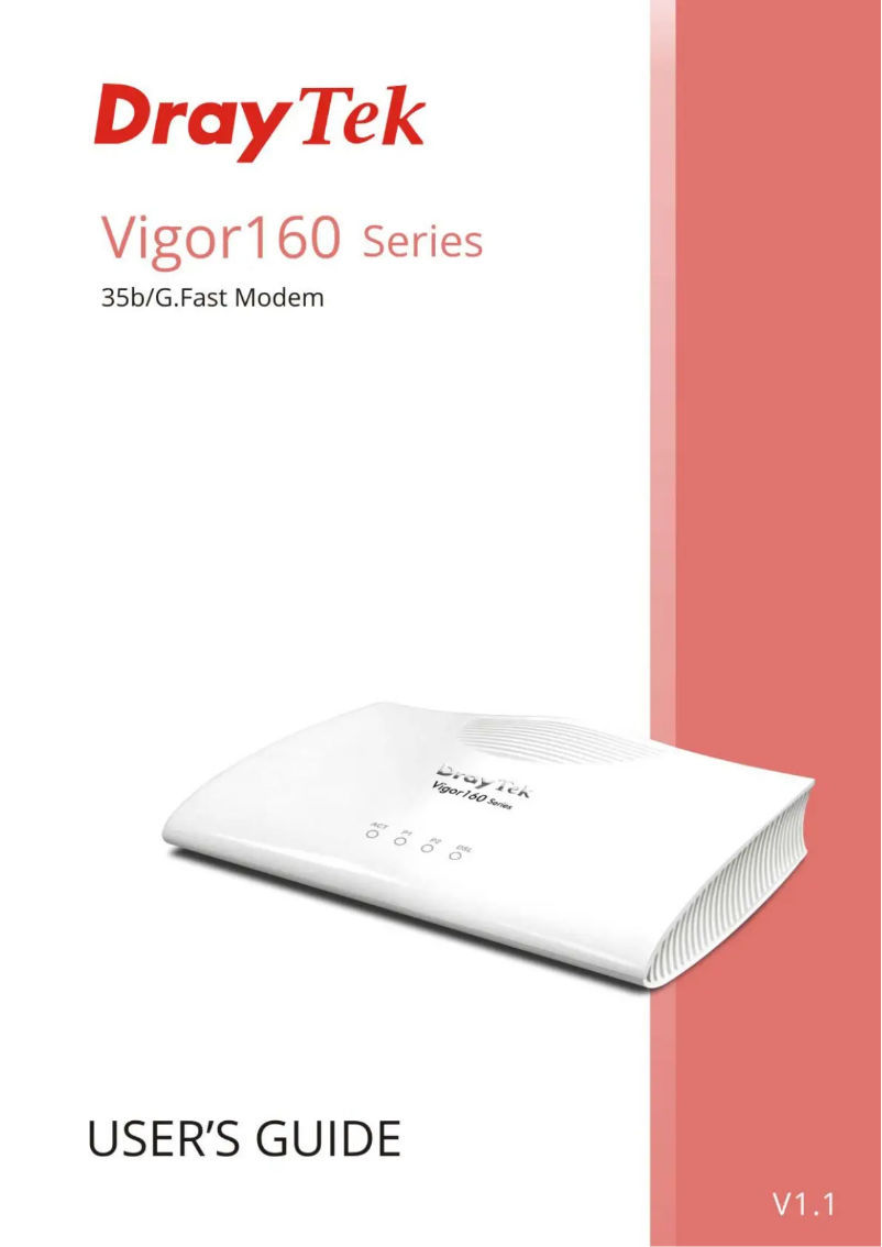 Page n°1 - Manuel utilisateur Draytek Vigor 166