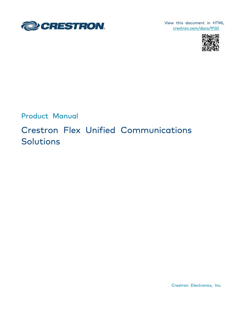 Página 1 del manual Manual de usuario Crestron UC-MMX30-T-I