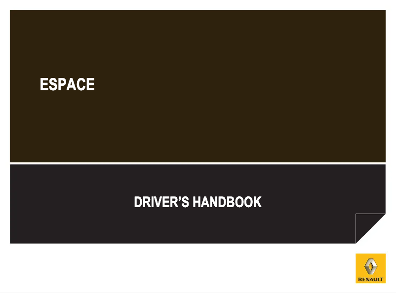 Page 1 de la notice Manuel utilisateur Renault Espace (2012)