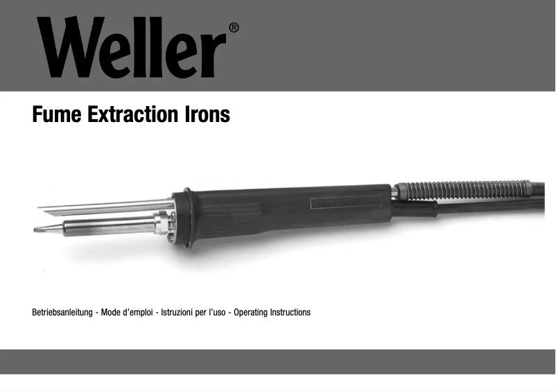 Page 1 de la notice Manuel utilisateur Weller FE 75
